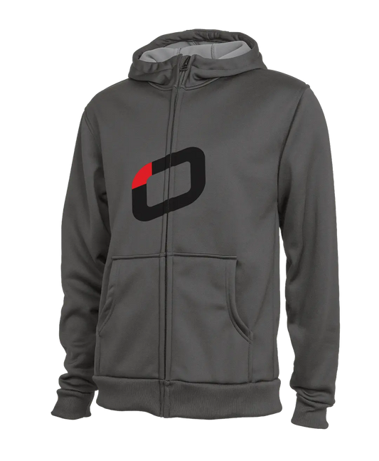 Ozone Hoody Grey - Zip Ozone Print